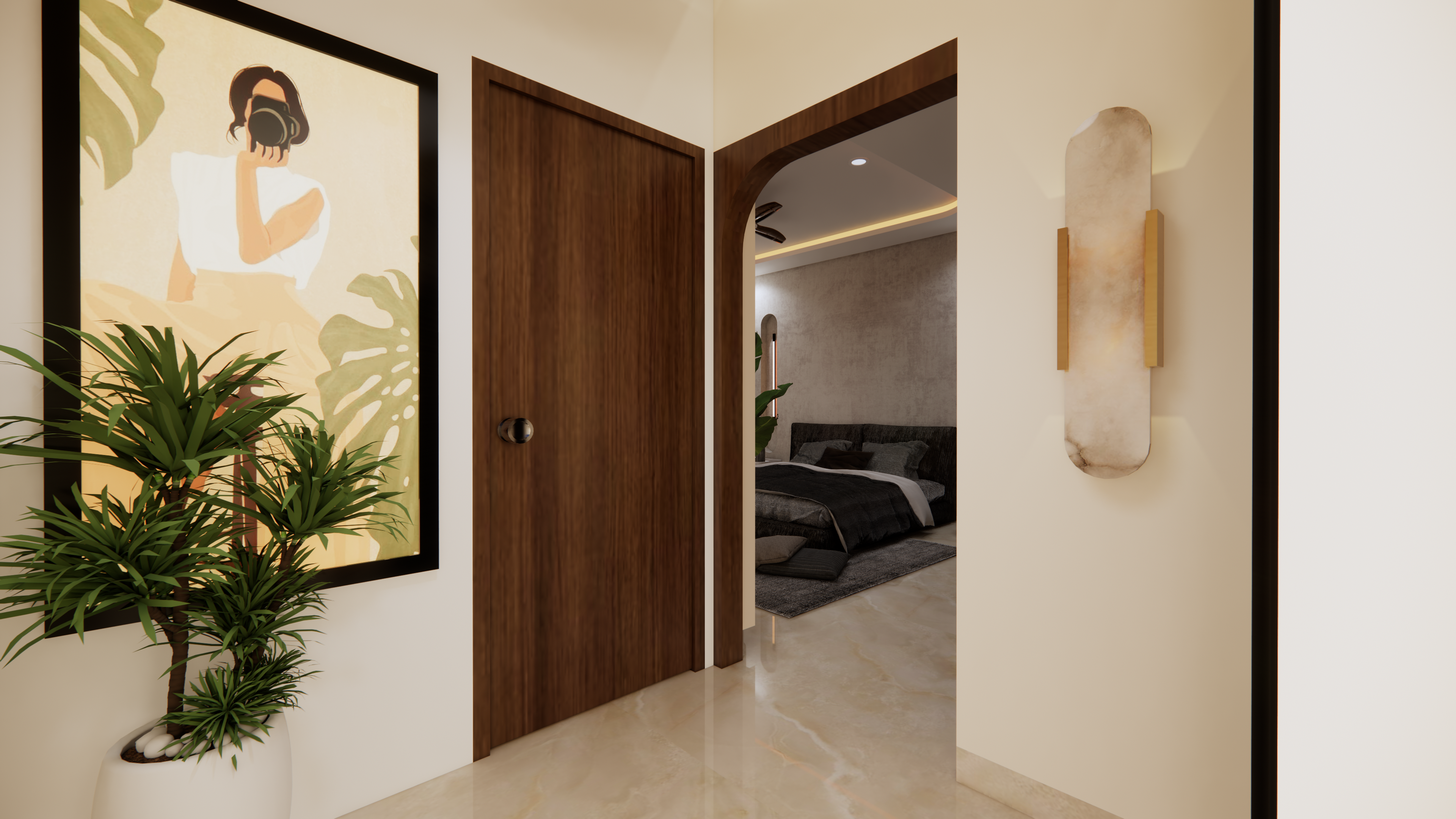 Contemporary luxury apartment interior design in Chennai by Interiors360