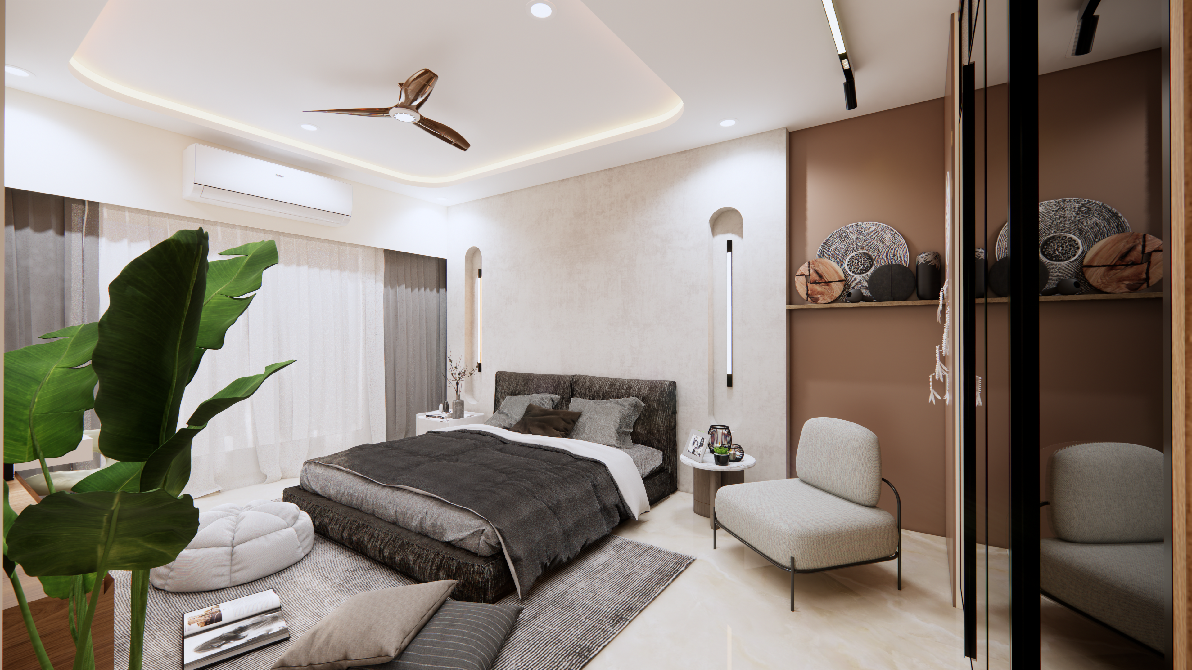 Contemporary luxury apartment interior design in Chennai by Interiors360
