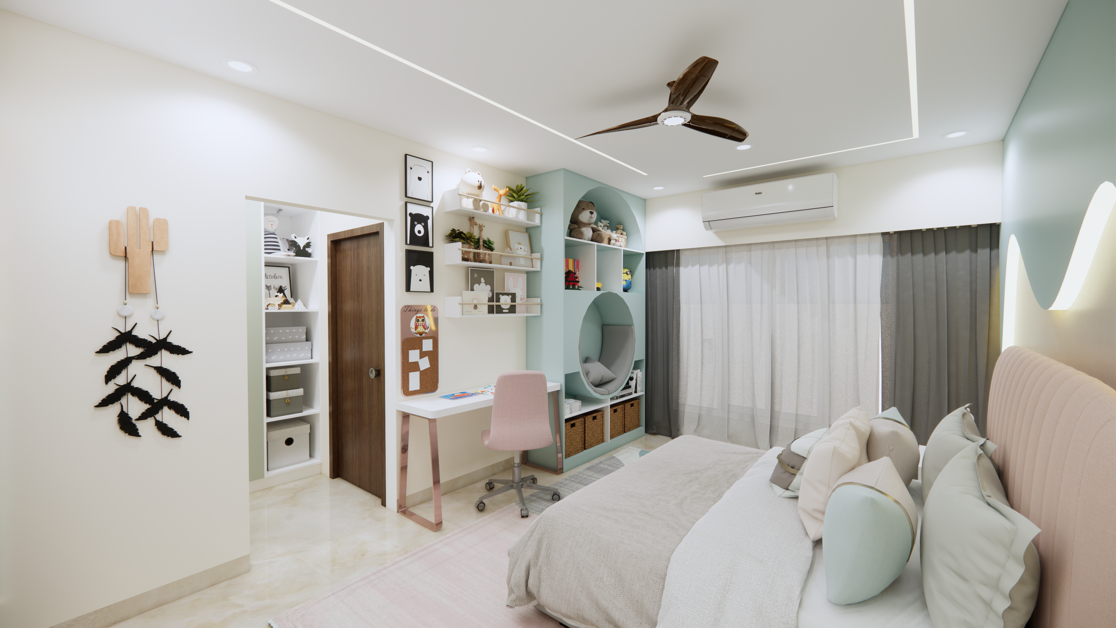 Contemporary luxury apartment interior design in Chennai by Interiors360