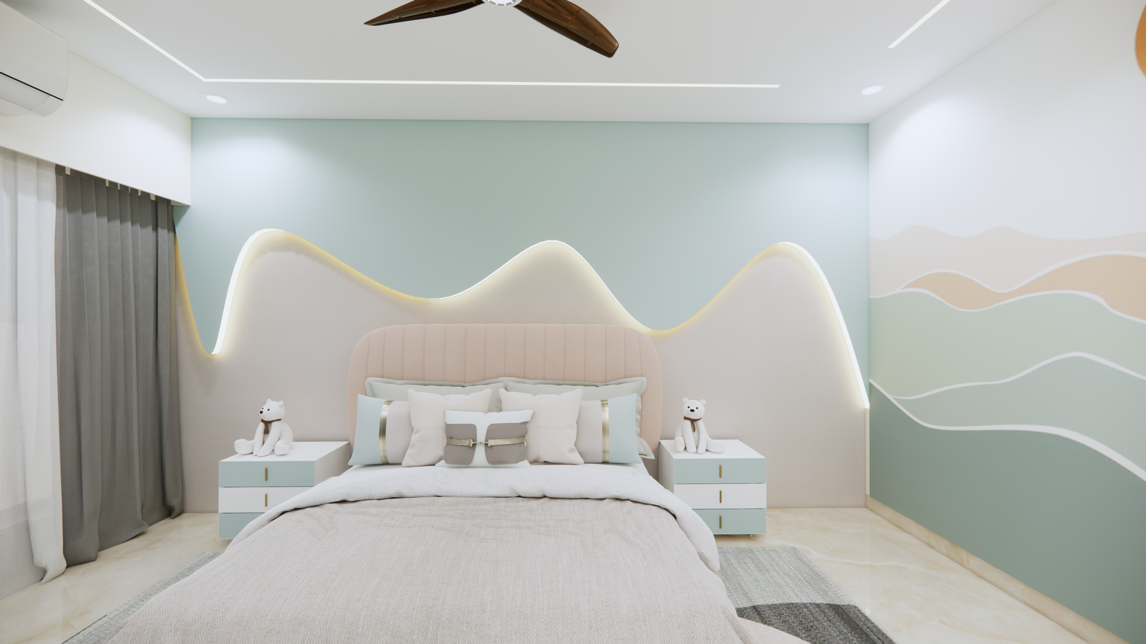 Contemporary luxury apartment interior design in Chennai by Interiors360