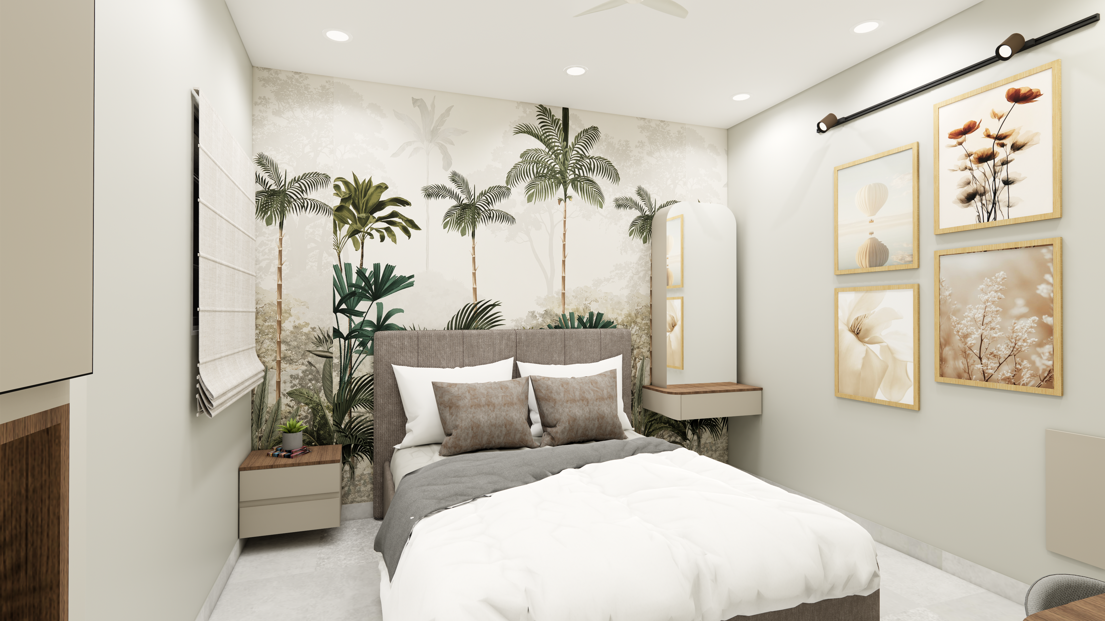Contemporary Master Bedroom interior design in Chennai by Interiors360