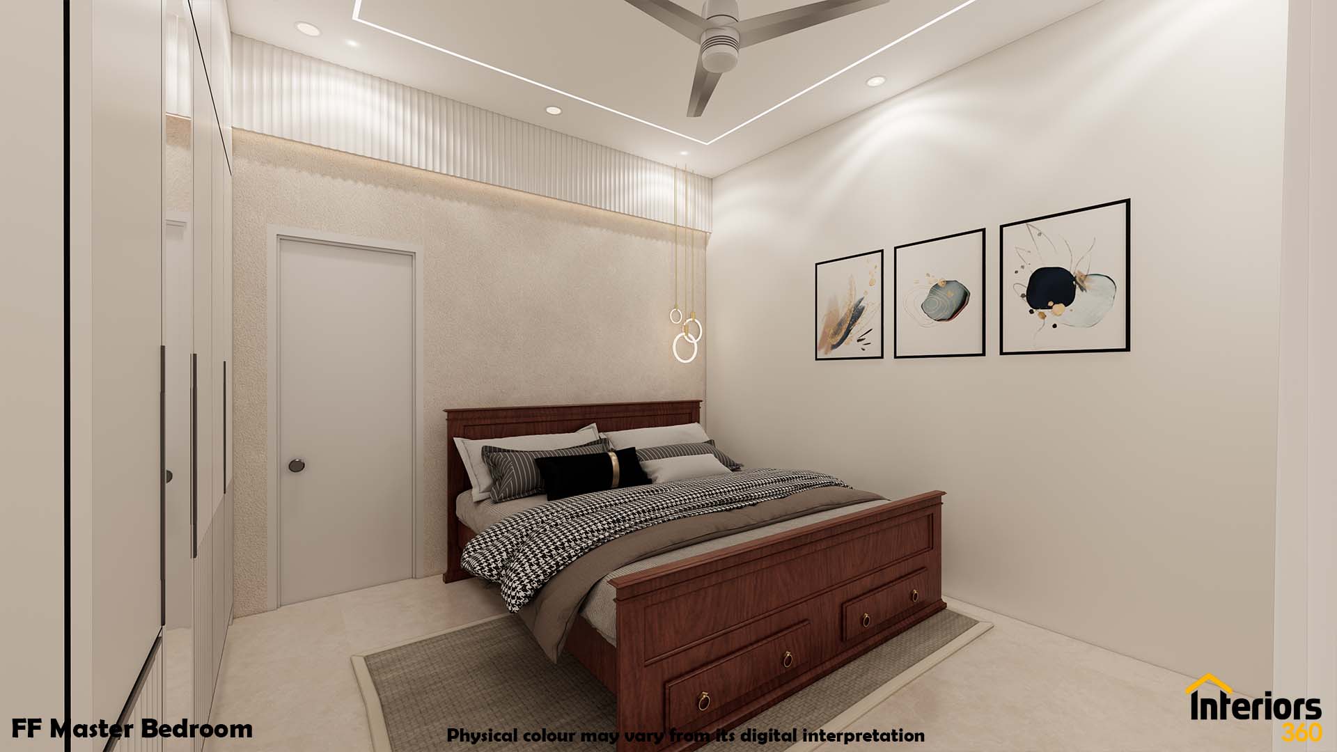 Modern luxury Master Bedroom interior design in Chennai