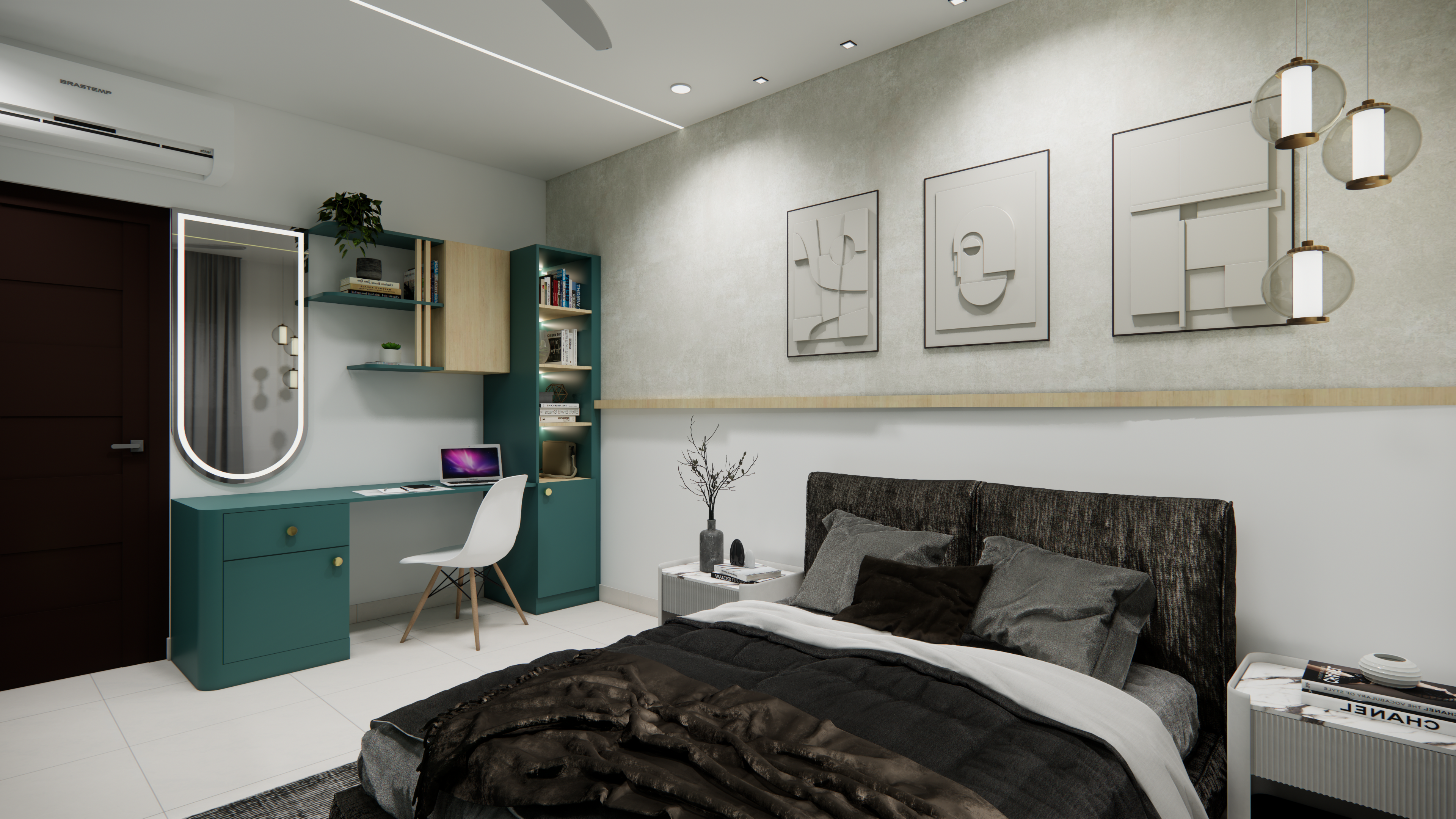 Premium contemporary Master Bedroom interior design in Chennai