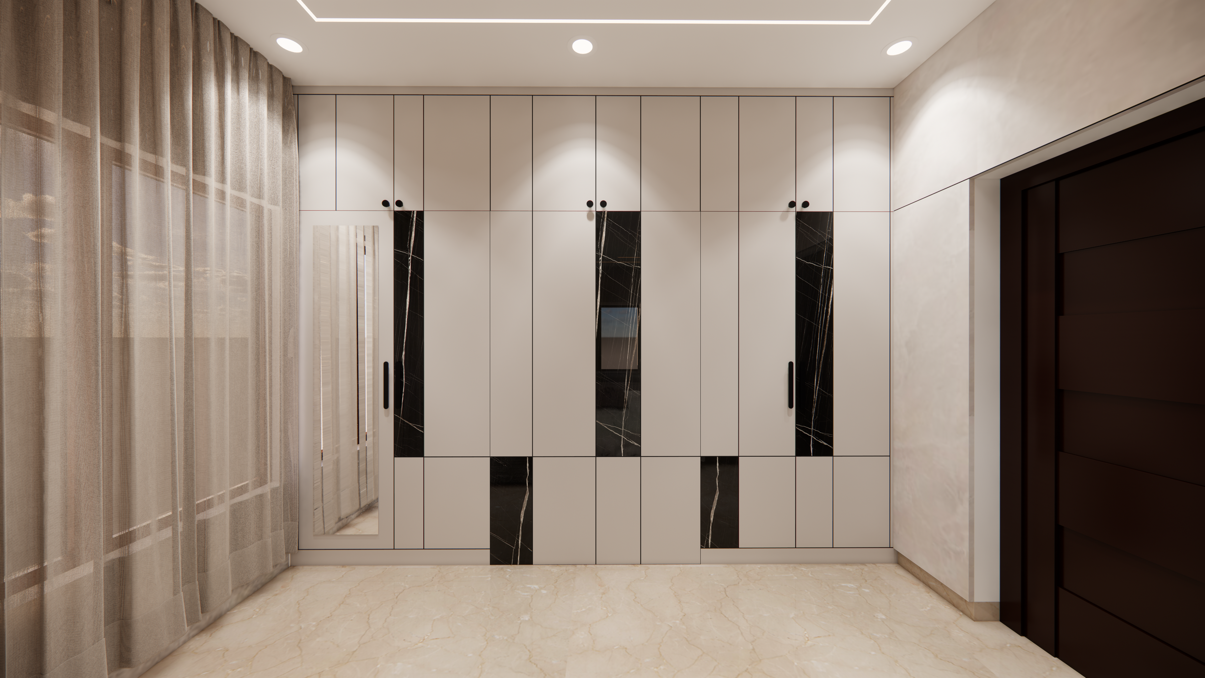 Modern luxury penthouse interior design in Chennai by Interiors360